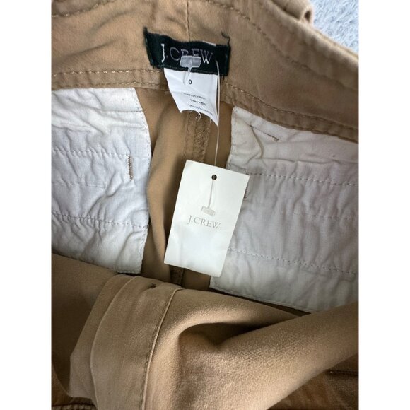 J. Crew Womens Khaki Button Front Mini Skirt Size 0 Y2K Classic NWT Cotton - Picture 7 of 9